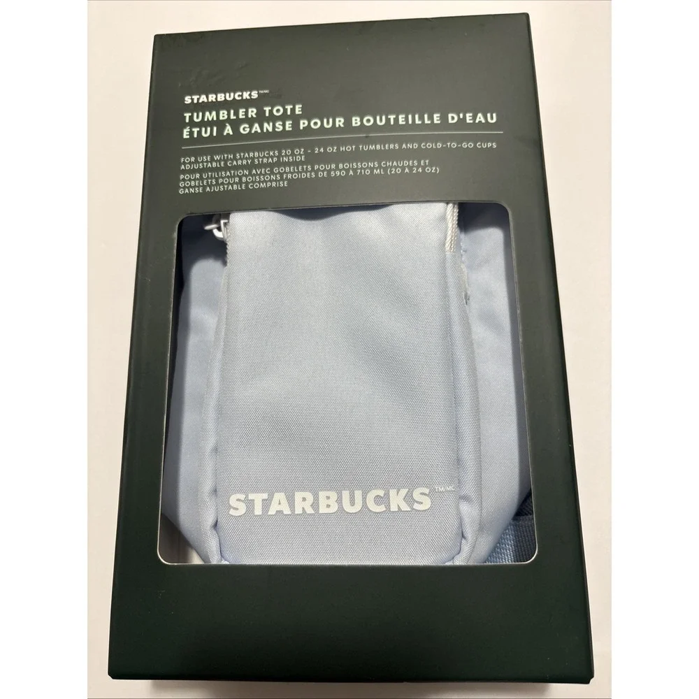 Starbucks 2025 Tumbler Tote Bag‎ With Adjustable Strap Powder Blue (NEW)